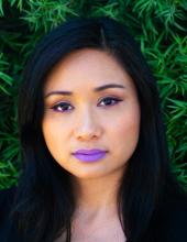 Headshot of Filipino American producer, percussionist and vocalist, Gingee.